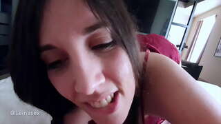 My stepsister is a slut obsessed with going nude for the house and fuck