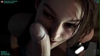 Jill succhia ombrello cazzo