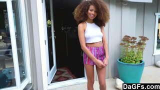 Dagfs - Jaunų Ebony Babe Gauti Savo Šansų, Kad Fuck Wściekle